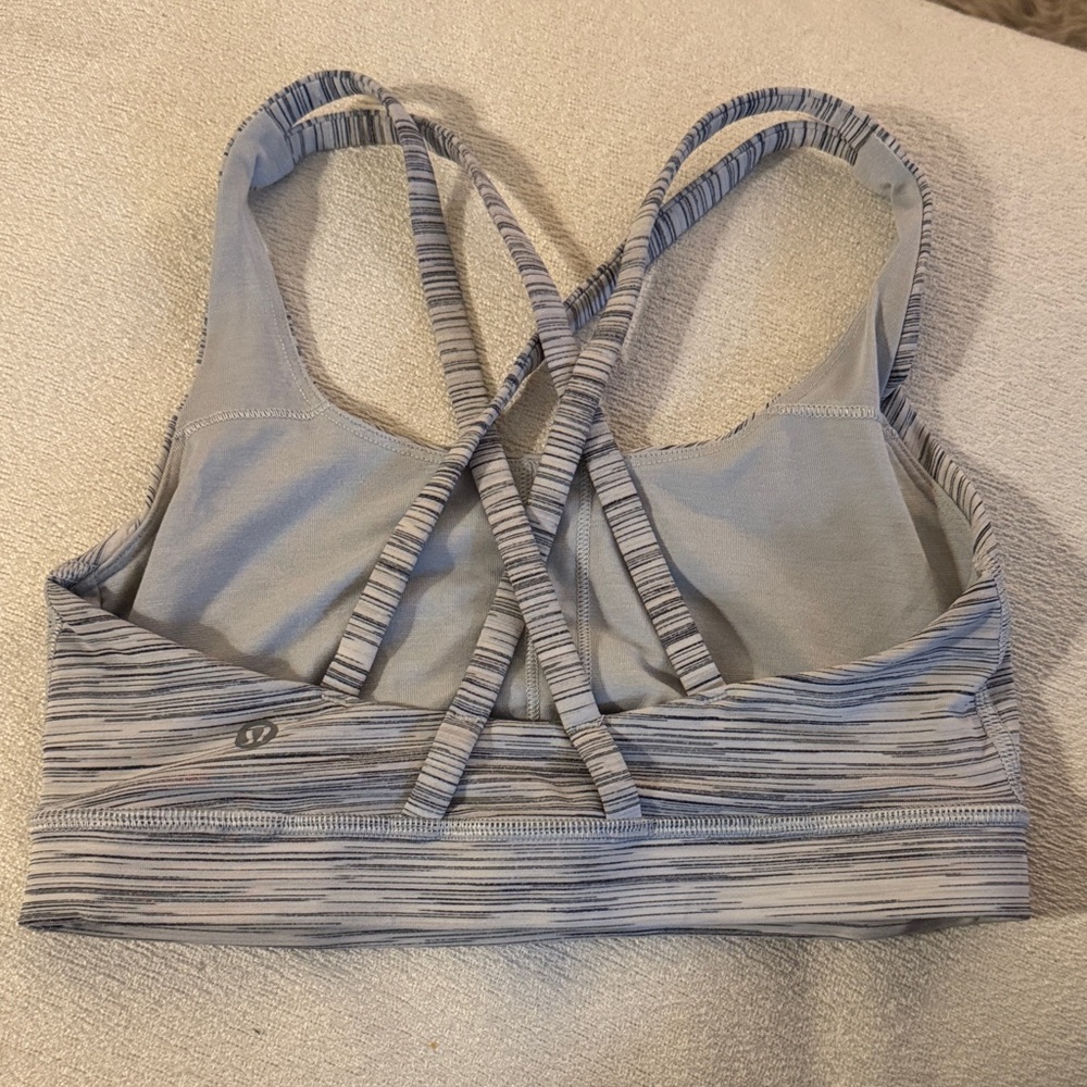 lululemon athletica Light Gray Strappy Sports Bra